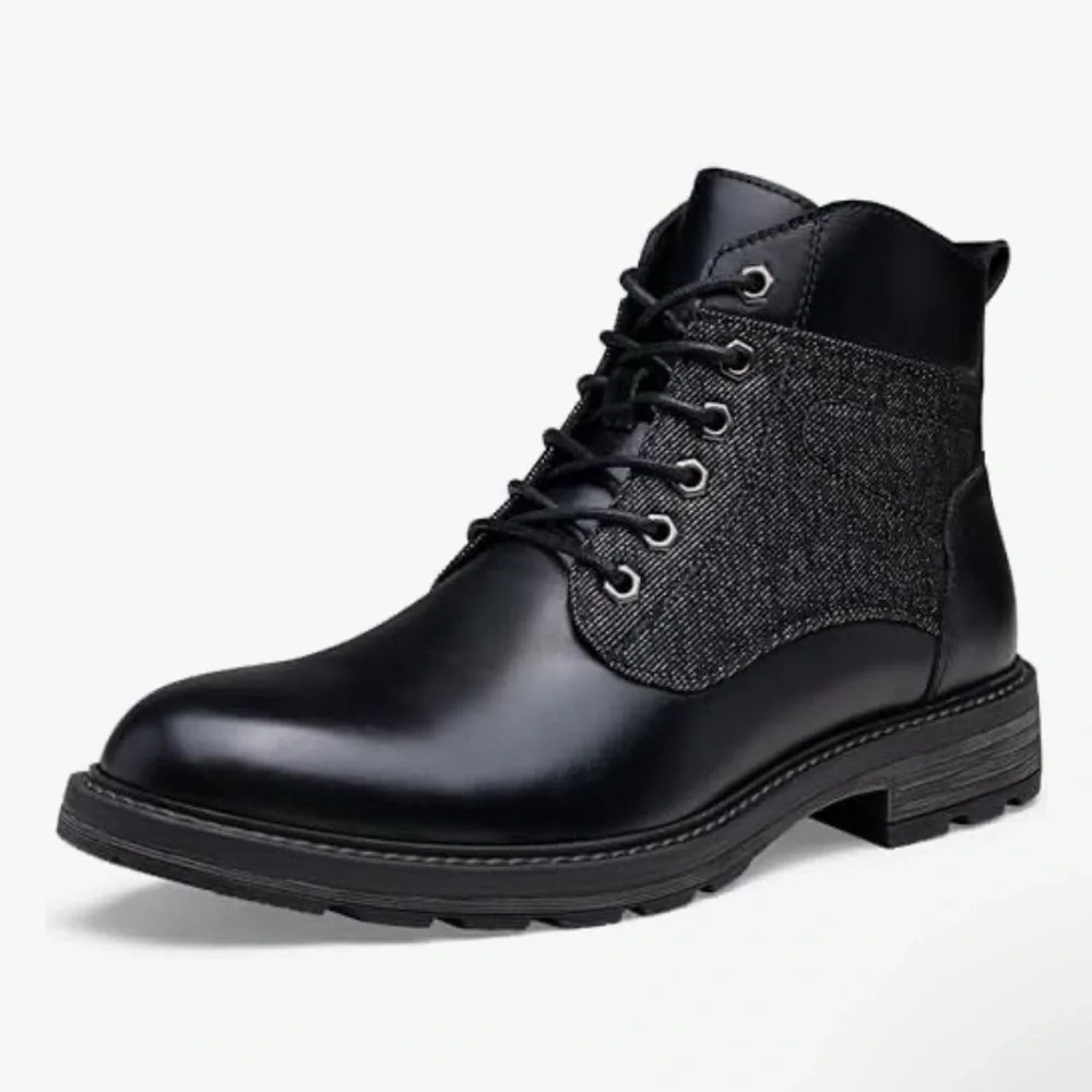 Jousen Leather Chukka Boots‎ 10.5 Black Ankle Dress Casual Lace Up New